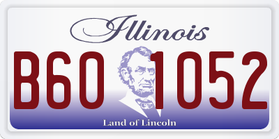 IL license plate B601052