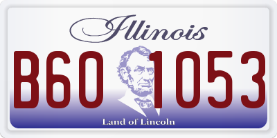 IL license plate B601053