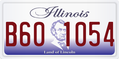 IL license plate B601054