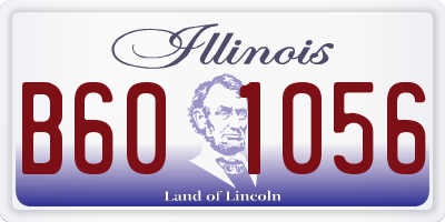 IL license plate B601056