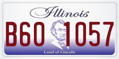 IL license plate B601057