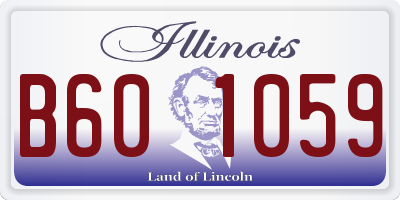 IL license plate B601059