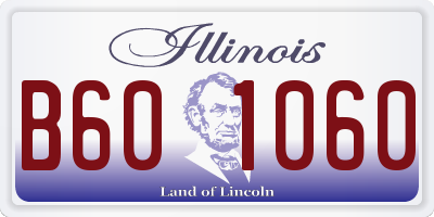 IL license plate B601060