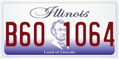 IL license plate B601064