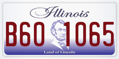 IL license plate B601065