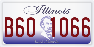 IL license plate B601066