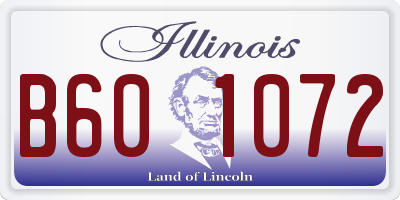 IL license plate B601072