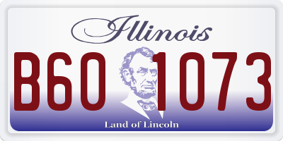 IL license plate B601073