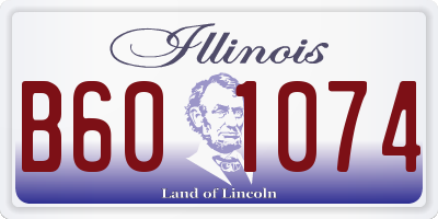 IL license plate B601074