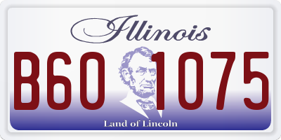 IL license plate B601075
