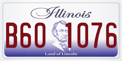 IL license plate B601076