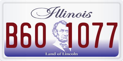 IL license plate B601077