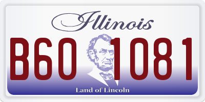 IL license plate B601081