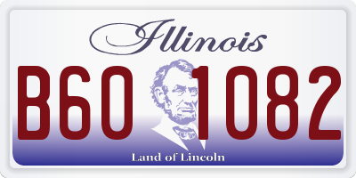 IL license plate B601082