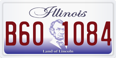 IL license plate B601084