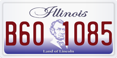 IL license plate B601085