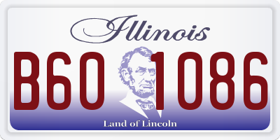 IL license plate B601086