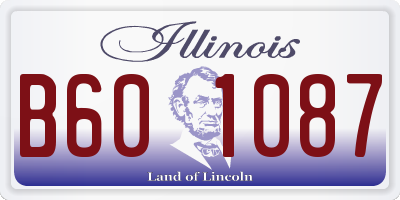 IL license plate B601087