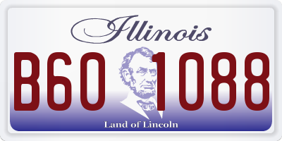 IL license plate B601088