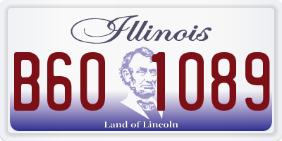 IL license plate B601089