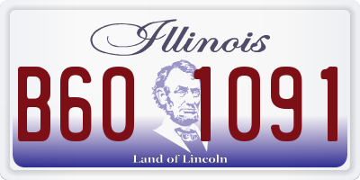 IL license plate B601091