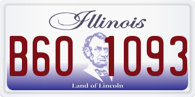 IL license plate B601093