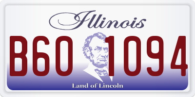 IL license plate B601094