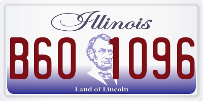 IL license plate B601096