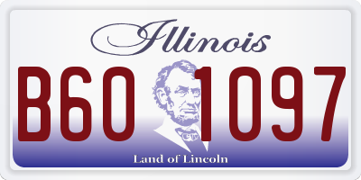 IL license plate B601097