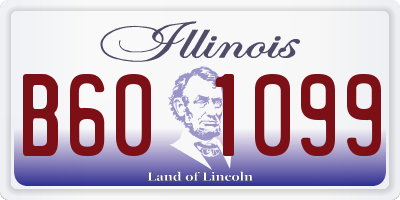 IL license plate B601099