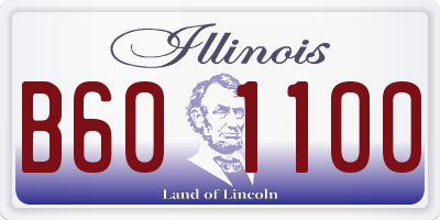 IL license plate B601100