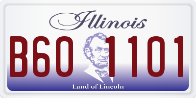 IL license plate B601101