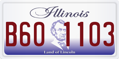 IL license plate B601103