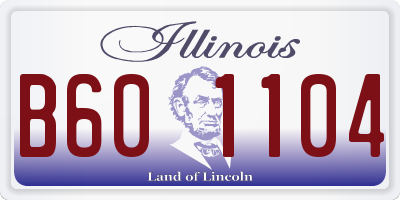 IL license plate B601104