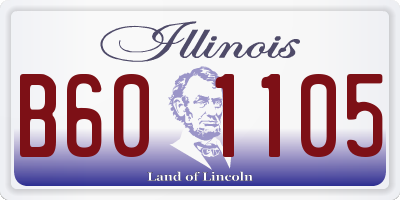 IL license plate B601105