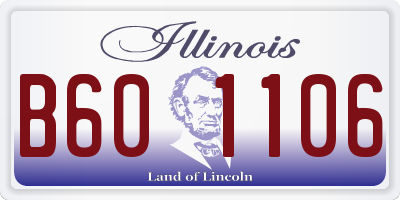 IL license plate B601106