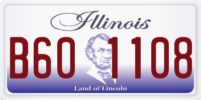 IL license plate B601108