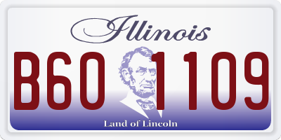 IL license plate B601109