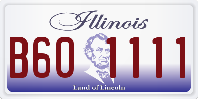 IL license plate B601111
