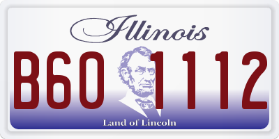 IL license plate B601112