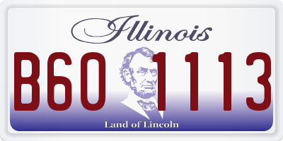 IL license plate B601113