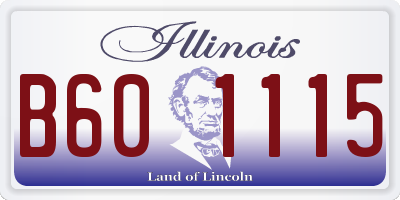 IL license plate B601115