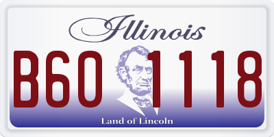IL license plate B601118