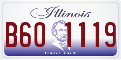 IL license plate B601119