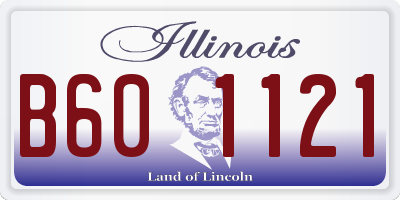 IL license plate B601121