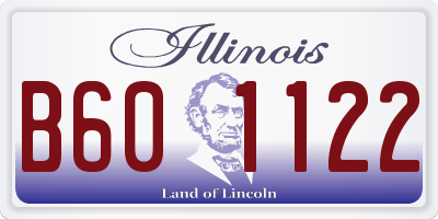 IL license plate B601122