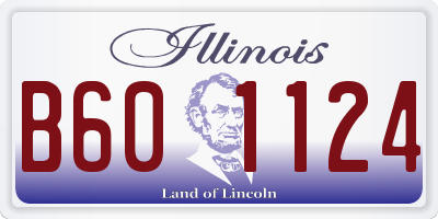 IL license plate B601124