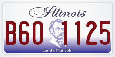 IL license plate B601125