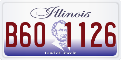 IL license plate B601126