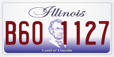 IL license plate B601127